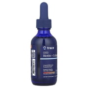 Trace Minerals Ionic Biotin + Collagen Supplement, 75,000mcg, 2 oz, Vitamin B7 biotin formula, Supports hair, skin, and nails, ConcenTrace ionic trace minerals, 2 mL daily serving, Sugar free