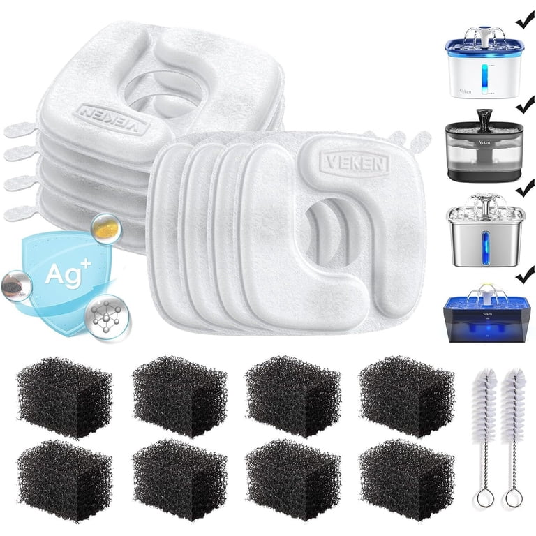Veken Cat Fountain Filters, 8-Pack Replacement Set photo 1