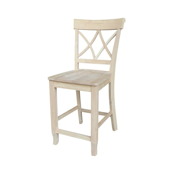 International Concepts Lacy Soild Wood Counterheight Stool - 24" Seat Height