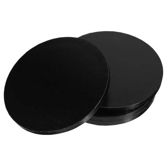 FRCOLOR Black Thickened Cake Board Holder for Stability and Versatile Use with Paper Material 4 Pieces