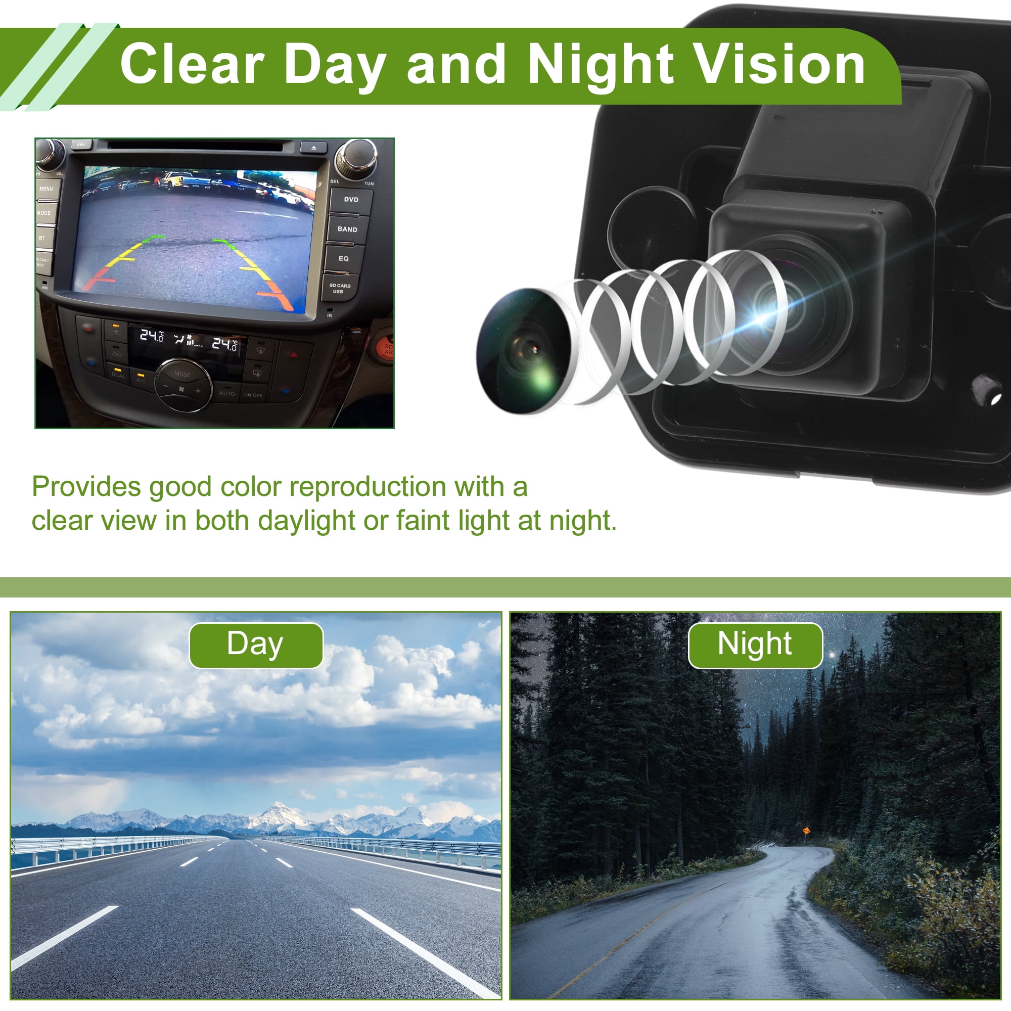 Unique Bargains Car Park Assist Rear View Backup Reverse Camera for Nissan Rogue 2020-2022