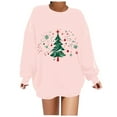 thumbnail image 2 of Futezty Christmas Sweatshirts for Women Novelty Funny Santa Xmas Tree Graphic Pullover Tops Loose Casual Fleece Shirts, 2 of 4