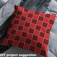 thumbnail image 2 of Feelyou Vintage Checkered Fabric by the Yard 5 Yards, Square Geometric Artwork Room Decor Fabric by the Yard, Red Black Plaid Fabric for Sewing, Luxury Bedroom Decor, 2 of 6