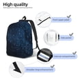 thumbnail image 5 of Balery Blue Glitter Retro Vintage Canvas Backpack for Men and Women - Large Capacity, Durable Travel Laptop Bag for School, Work, Hiking, and Outdoor Activities, 5 of 7