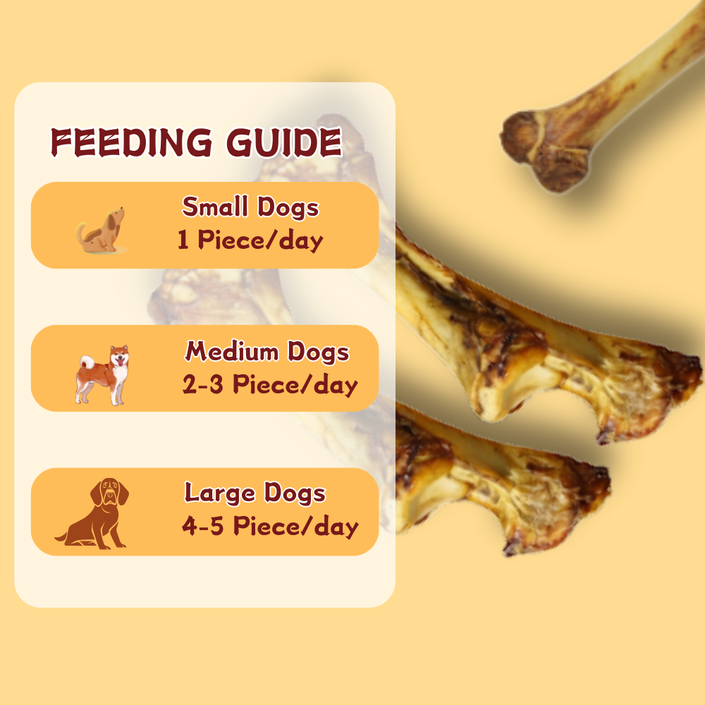 Tender Touch All-Natural Beef Shoulder Blade Bones for Dogs, Slow-Roasted Flat Bone for Medium to Large Breeds, USA Sourced，4 Count