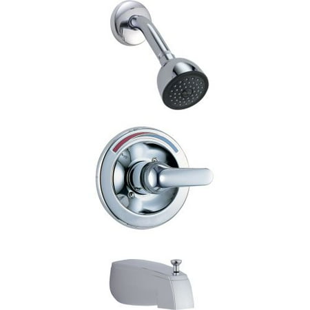 Delta Monitor Tub (Delta T13491 Single Handle Monitor Tub / Shower Valve Trim Only with Pressure Balance Cartridge and Lever)