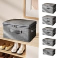 thumbnail image 1 of Thickened Large Capacity Quilt Storage Bag with Handles | Foldable Non-Woven Fabric Organizer for Clothes, Blankets & Moving | Self-Contained with Two-Way Zipper, 1 of 7