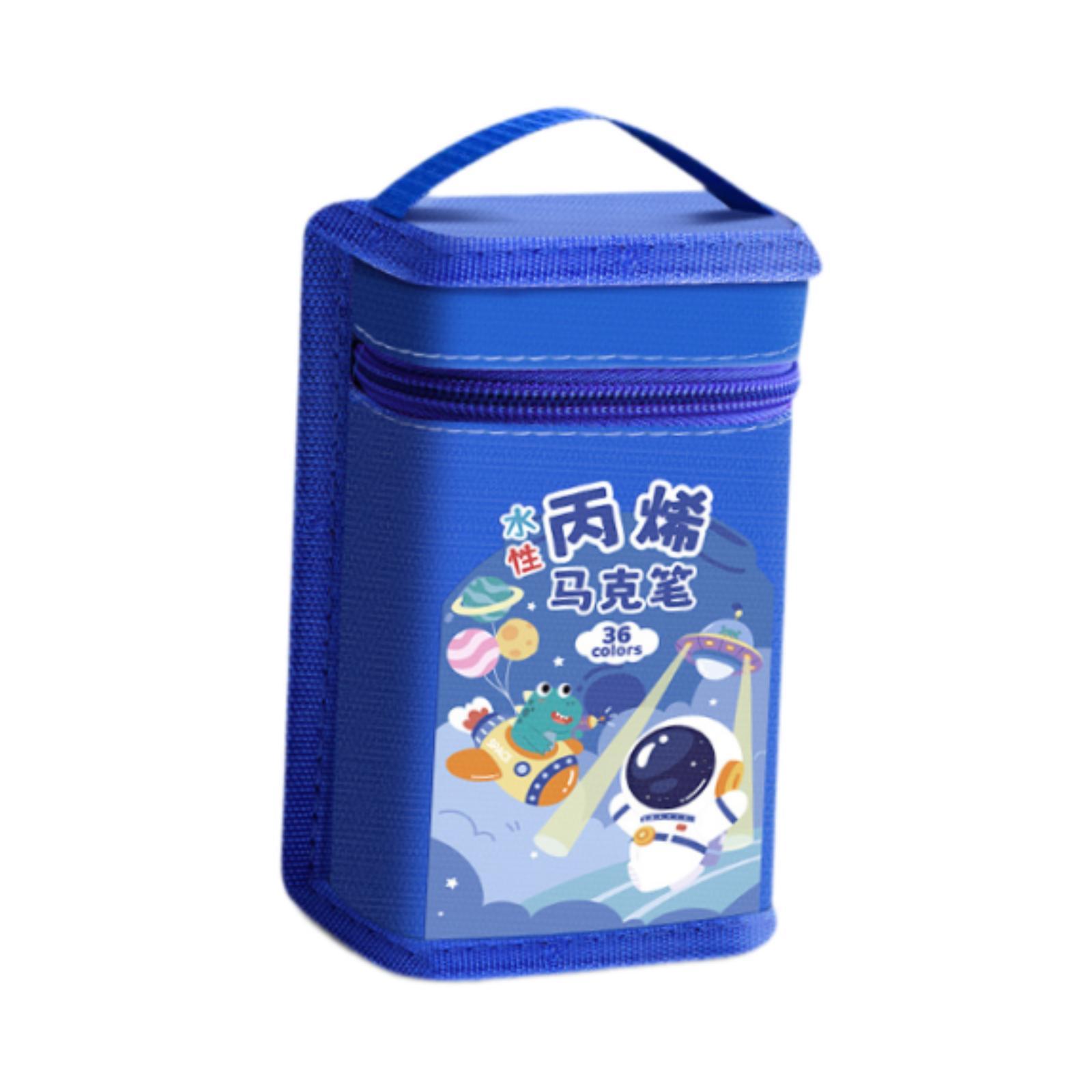 Tachiuwa Acrylic Paint Markers Acrylic Paint Pens Art Supplies with Carry Pouch Drawing Markers for Mugs Paper Artists DIY Crafts Wood 36 Color and Blue