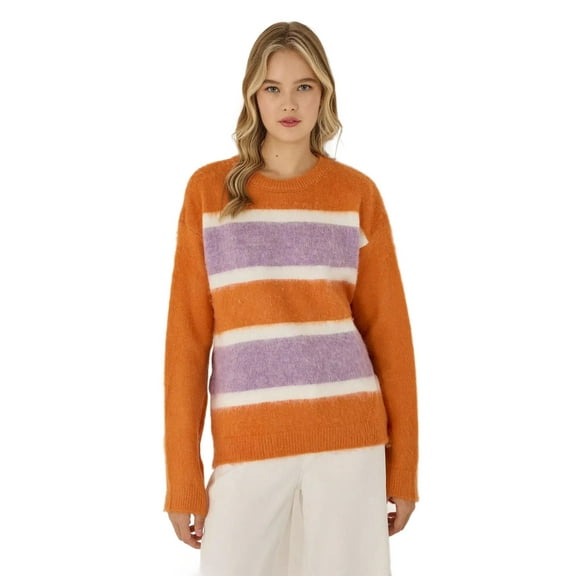 Relaxed Fit Colorful Striped Sweater