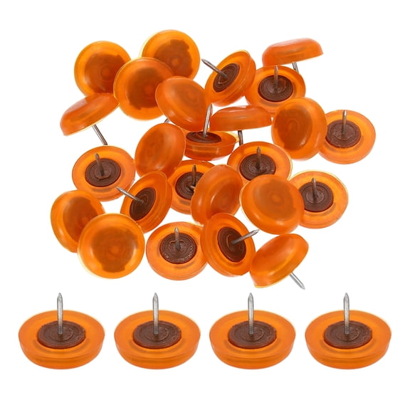 Furniture Glides, 25Pcs 21mm Round - Plastic with Nail Furniture Guides and Stoppers