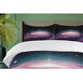 thumbnail image 4 of Ambesonne Galaxy Duvet Cover Set, Galaxy in Outer Space, 2-Calking, Mauve Black, 4 of 7