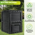 thumbnail image 6 of Segawe 80Gal Compost Bin w/Air Vents & Lid - Fast Creation of Fertile Soil - BPA Free, 6 of 9