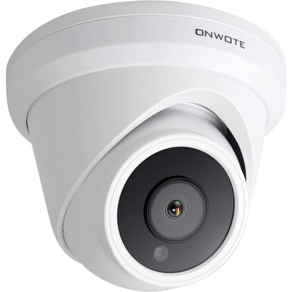 ONWOTE 6MP HD IP POE Camera Outdoor Dome with Audio, Smart AI Human Vehicle Detection, 6 Megapixels 3072x2048 Super HD Camera, 100ft IR, 122° Angle, IP66, Remote Access, Work w PoE