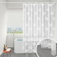 thumbnail image 1 of Shower Curtain Liner, Shower Curtain Hooks, the Eva Material Shower Curtain Has Weight At the Bottom the Shower Curtain Is Impermeable and Does Not Require Drilling It Is Equipped with Hooks, 1 of 9