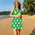 thumbnail image 3 of Haiem Green And White Polka Dot for Women’s Summer Dresses – Casual Sleeveless Tank Loose Sundress, Lightweight Beach Dress, 3 of 7