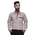 thumbnail image 1 of BESTMAN PrintedShirtsFor Hommes Manches Longues Bouton Chemise Habillée en Coton, 1 of 5