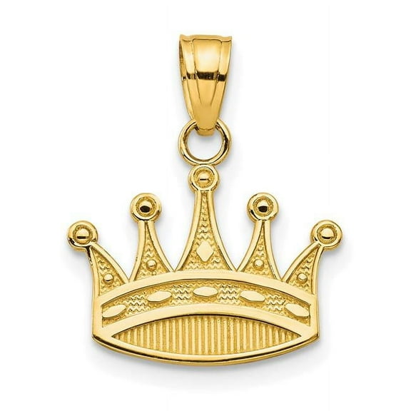 Quality Gold 10C988 10K Yellow Gold Crown Charm