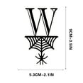 thumbnail image 2 of Reduce!Herrnalise Halloween Letters Decorations, 2.1"x3.5" Black Hanging Letters Tag with Spiderweb Decor, DIY Halloween Party Letters Ornament for Indoor Outdoor Wall Patio Porch(W), 2 of 9