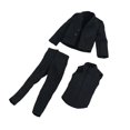 thumbnail image 3 of Figura de acción a escala 1/12, ropa en miniatura, traje de hombre, disfraz de muñeca de moda, Negro, 3 of 9