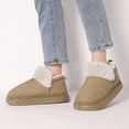 thumbnail image 2 of WALL QMER Women's Cozy Short Bootie Slippers, Winter Warm Hard-Bottom House Shoes Featuring a Fuzzy Lining, Suitable for Indoor and Outdoor Use, 2 of 7