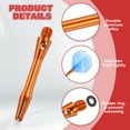 thumbnail image 3 of Uxcell 8Pcs Aluminum Dart Shafts 2BA Thread Dart Stems Replacement Accessories with Rubber Rings for Steel Tip Orange 35mm, 3 of 5