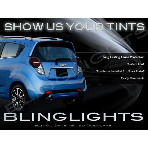 For The Chevrolet Spark Murdered Out Taillight Overlays Chevrolet Tinted Lense Film Protection Kit