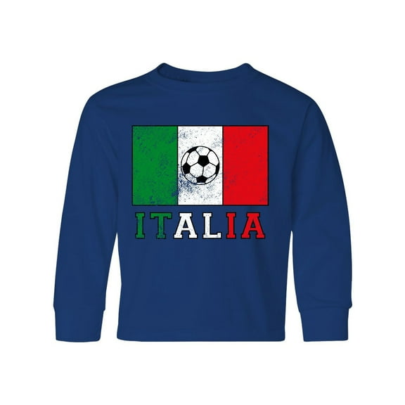 Inktastic Italian Soccer Long Sleeve Youth T-Shirt