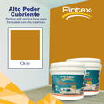 thumbnail image 2 of PINTEX Galon de Pintura para Pared Vinil-Acrílica | Fácil Aplicación, Alta Cobertura y Resistente a la Lluvia | Pintura Acrilica para Interiores Exteriores Mate | 3.8 L c/u | Color (OCRE), 2 of 8