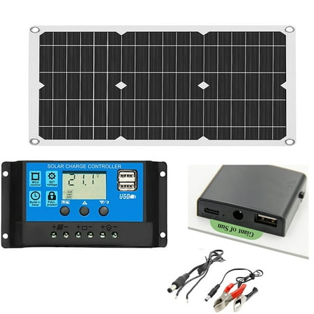 

Solar Panel Kit 100W 18V Fit for RV Motorhome Outdoor Camping Battery Charge USB