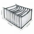 thumbnail image 5 of LAMIRO 9 Grids Underwear Organizer Jeans Clothes Compartments Storage Boxes Dresser Drawer Organizers Mesh Divider Wardrobe 322517 Gray, 5 of 6