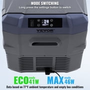 VEVOR Car Refrigerator, 12 Volt Car Refrigerator Fridge, 32 L Dual Zone Portable Freezer,4℉-68℉ Adjustable Range, 12/24V DC and 100-240V AC Compressor Cooler