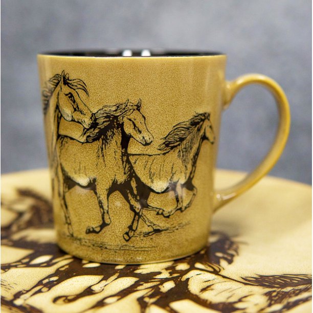 Rustic Western Wild Running Horses Abstract Art Coffee Tea Drinking Mug Cup Walmart Com