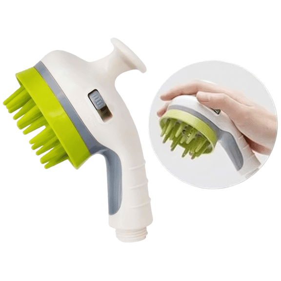 Dog Shower Attachment, Dogs Shower Sprayer with Integrated Massage Brush Head, Pressurized Pet Bathing Tool for Bathroom Shower Arm, Thickened Foaming Sprayer