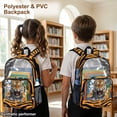 thumbnail image 3 of Xoenoiee Tiger Skin Print Kids Backpack 17 Inch Lightweight School Bag for Boys, Heavy Duty Clear Backpack See Through Bookbag with Front Pocket for Elementary Middle School, 3 of 7