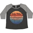 thumbnail image 3 of Inktastic Lake Vibes Distressed Retro Sunset Women's Plus Size T-Shirt, 3 of 5