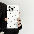 thumbnail image 6 of Polka Dots Matte  Phone Case Compatible with iPhone 13 Pro 2021 Cute Retro Vintage Boho Stylish Design Slim Protective Girls Women Cover(iPhone 13pro 6.1",White), 6 of 9