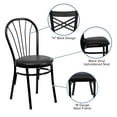 thumbnail image 5 of Flash Furniture HERCULES Series Fan Back Metal Chair - Black Vinyl Seat, 5 of 12