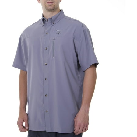 - Spiderwire Men's Short Sleeve Zippered Pocket Performance Fishing Shirt