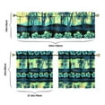 thumbnail image 6 of Kitchen Curtains 24 Inch Short - 3 Panel Set, Rod Pocket Window Curtain with Tropical Palm Tree Sunset Print, 100% Polyester for Boho Kitchen, Beach Room, Easy Wash, 6 of 6