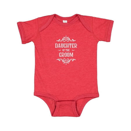

Inktastic Daughter of the Groom in White Gift Baby Girl Bodysuit