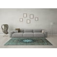 thumbnail image 3 of Ahgly Company Indoor Round Oriental Light Blue Industrial Area Rugs, 3' Round, 3 of 4