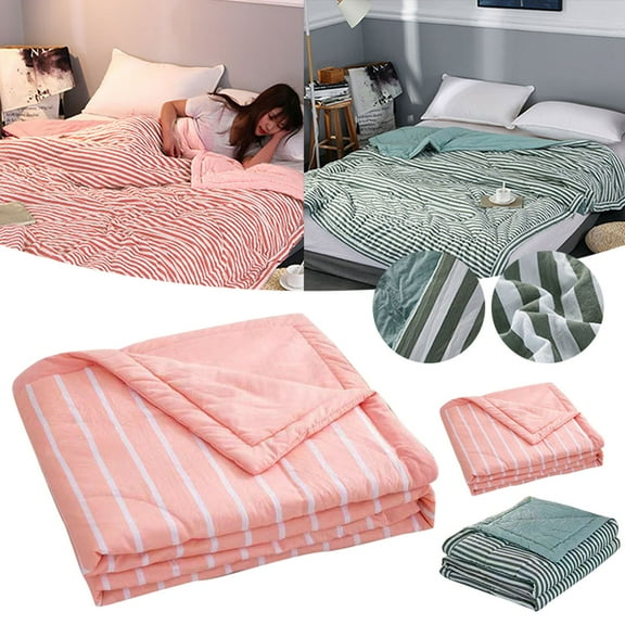 Summer Cooler Quilt for Hot Sleepers and Night Sweats Ice Blanket for Sleeping Cooler Comforter Double Cold Effect Blanket Cooler Fiber Ice Blanket for All Season Lightweight