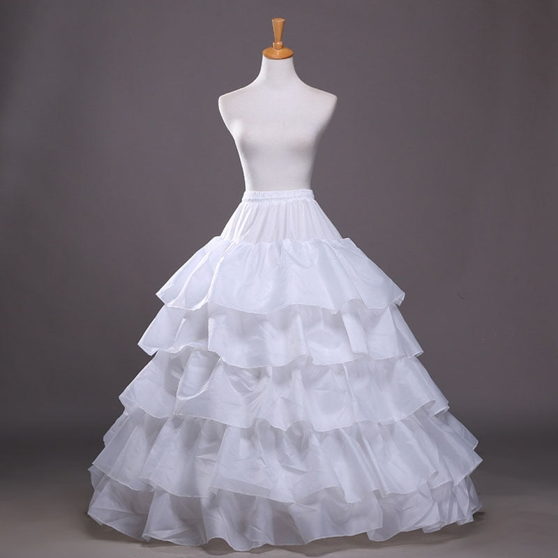 Wedding Petticoat Bridal Hoop Hoopless Crinoline Half Slip Prom Underskirt 
