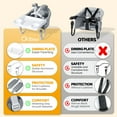 thumbnail image 5 of Orzbow Hook On High Chair with Removable Dining Tray, Baby Table Booster Seat, Easy Clip-On Table, Gray, 5 of 6