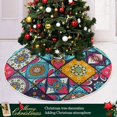 thumbnail image 6 of FMSHPON Vintage Mandala Elements Xmas Christmas Tree Skirt Stand Mat for Holiday Party Decoration Indoor Outdoor 36 inches, 6 of 6
