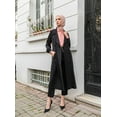 thumbnail image 4 of Black - Unlined - Shawl Collar - Trench Coat - Refka, 4 of 6