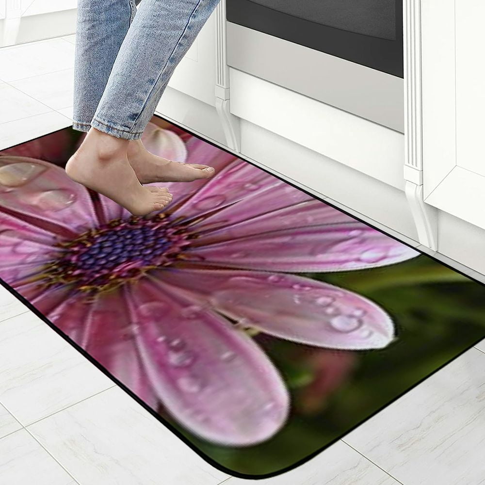 Heduofu Decorative Door Mat, Door Mat with Non-Slip Rubber Backing, Easy Cleaning, Traps Dirt, Rug for Entry, Patio, Garage  - Flower Flowers Petals Bianca Plants Nature 19.68*47.24 in
