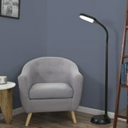 Lavish Home Natural Sunlight LED Floor Lamp with Bendable Neck 60 Inch (Black)