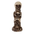 thumbnail image 1 of No ver el mal No oír el mal No hablar sin mal Estatuilla de calavera apilada Torre Decoración de mesa gótica 7,5 H, 1 of 5
