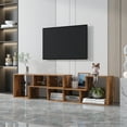 thumbnail image 4 of l Shaped Tv Stand Media Console With Open Shelves Entertainment Center Console Double L-Shaped Table For Living Room, 4 of 9